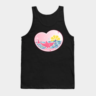 Angler and shark. Tank Top